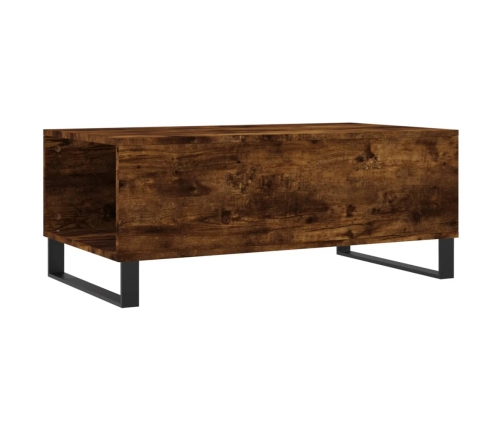 Mesa de centro madera contrachapada roble ahumado 90x50x36,5 cm