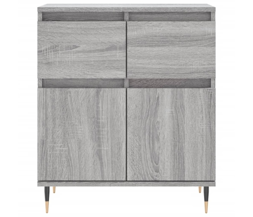 Aparador de madera contrachapada gris Sonoma 60x35x70 cm