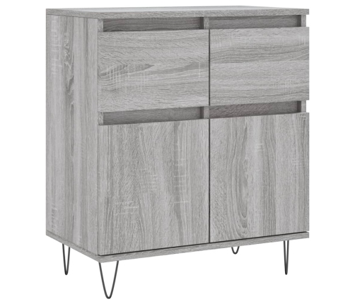 Aparador de madera contrachapada gris Sonoma 60x35x70 cm