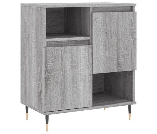 Aparador de madera contrachapada gris Sonoma 60x35x70 cm