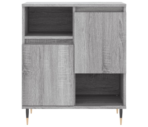 Aparador de madera contrachapada gris Sonoma 60x35x70 cm