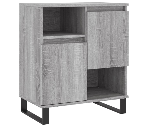 Aparador de madera contrachapada gris Sonoma 60x35x70 cm