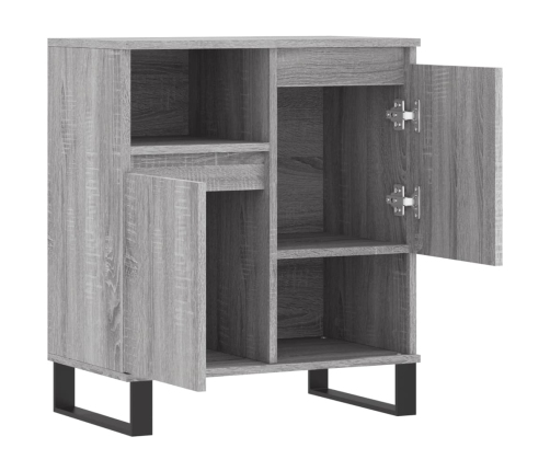 Aparador de madera contrachapada gris Sonoma 60x35x70 cm