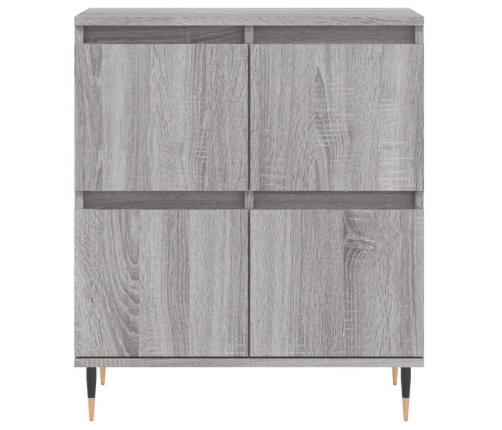 Aparador de madera contrachapada gris Sonoma 60x35x70 cm