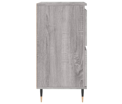 Aparador de madera contrachapada gris Sonoma 60x35x70 cm