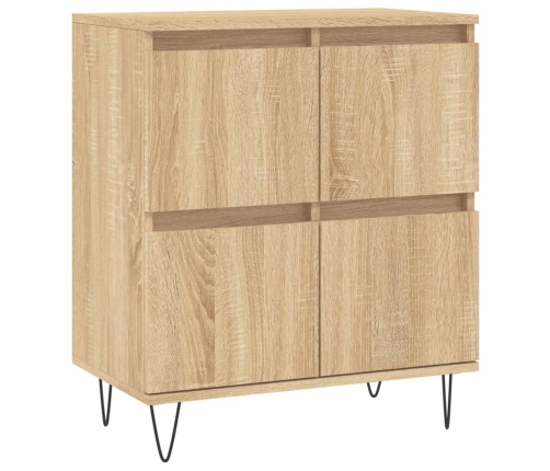 Aparador de madera contrachapada roble Sonoma 60x35x70 cm