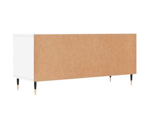 vidaXL Mueble para TV madera contrachapada blanco 100x34,5x44,5 cm