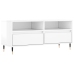 Mueble de TV madera contrachapada blanco brillo 100x34,5x44,5cm