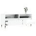 Mueble de TV madera contrachapada blanco brillo 100x34,5x44,5cm