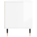 Mueble de TV madera contrachapada blanco brillo 100x34,5x44,5cm