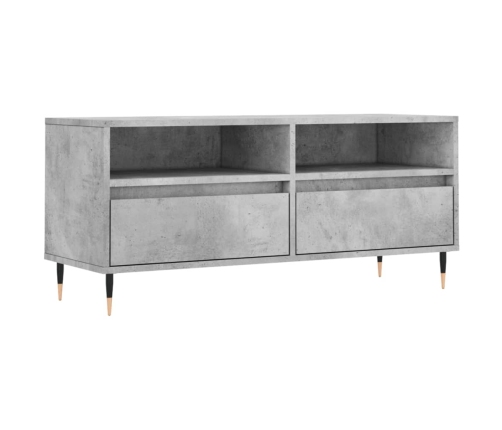 Mueble de TV madera contrachapada gris hormigón 100x34,5x44,5cm