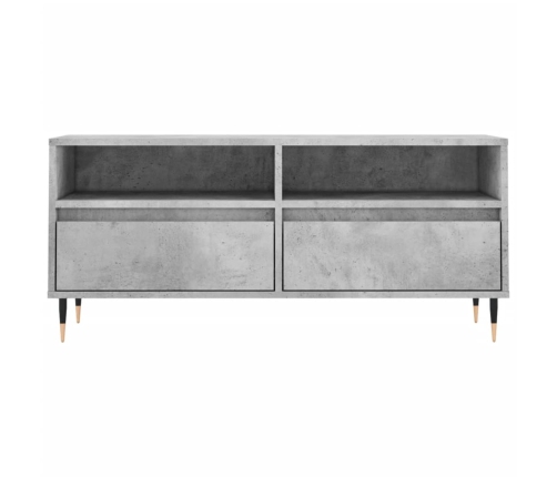 Mueble de TV madera contrachapada gris hormigón 100x34,5x44,5cm