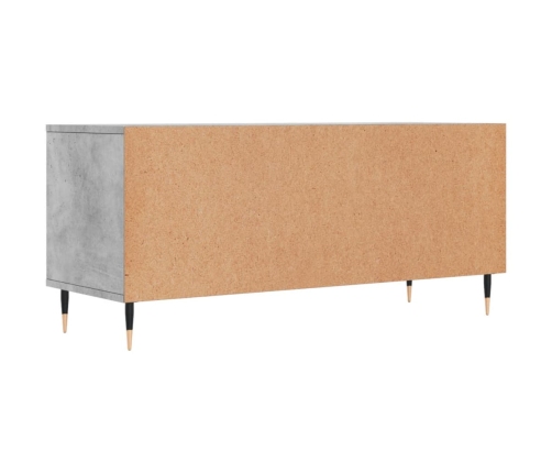 Mueble de TV madera contrachapada gris hormigón 100x34,5x44,5cm