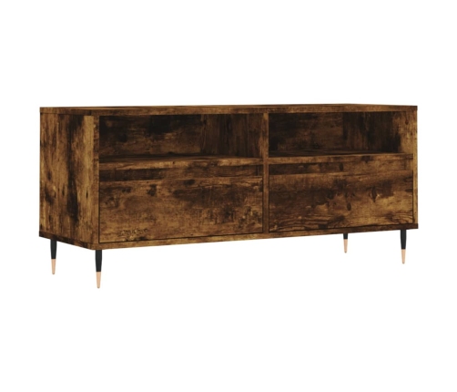 Mueble de TV madera contrachapada roble ahumado 100x34,5x44,5cm