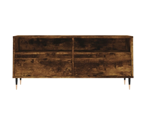 Mueble de TV madera contrachapada roble ahumado 100x34,5x44,5cm