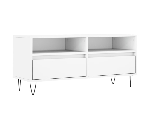 Mueble para TV madera contrachapada blanco 100x34,5x44,5 cm