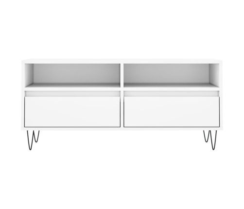 Mueble para TV madera contrachapada blanco 100x34,5x44,5 cm