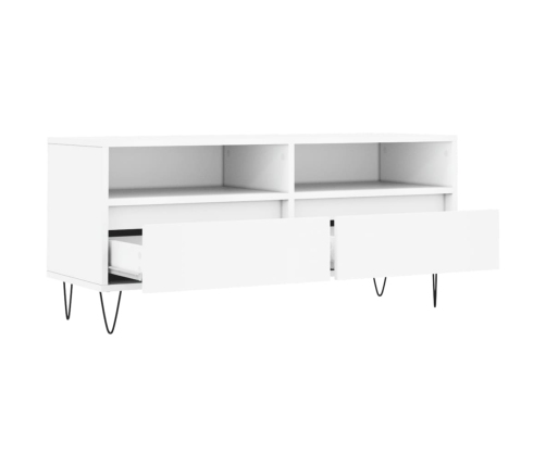 Mueble para TV madera contrachapada blanco 100x34,5x44,5 cm