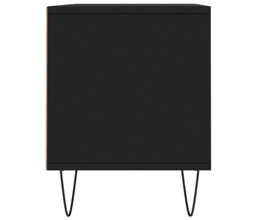 vidaXL Mueble de TV madera contrachapada negro 100x34,5x44,5 cm