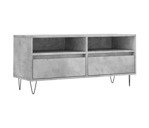 Mueble de TV madera contrachapada gris hormigón 100x34,5x44,5cm