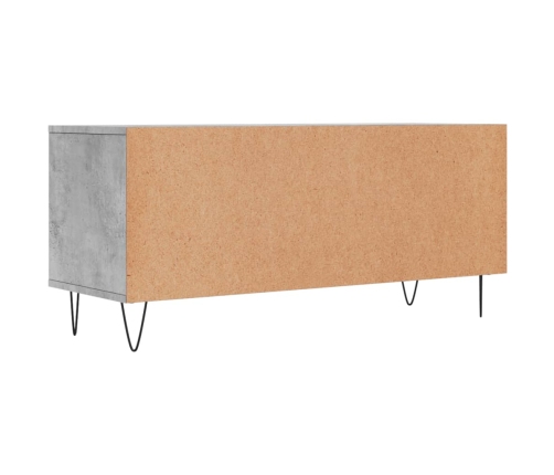 Mueble de TV madera contrachapada gris hormigón 100x34,5x44,5cm