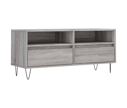 Mueble de TV madera contrachapada gris Sonoma 100x34,5x44,5 cm