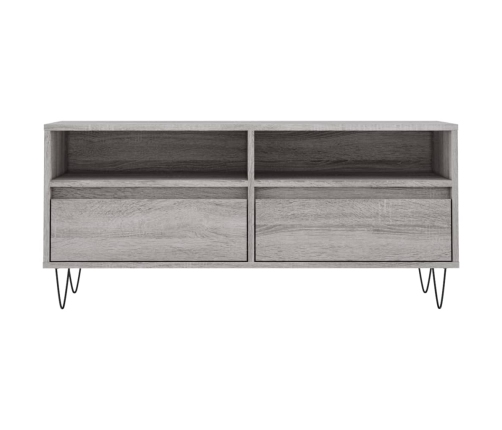 Mueble de TV madera contrachapada gris Sonoma 100x34,5x44,5 cm