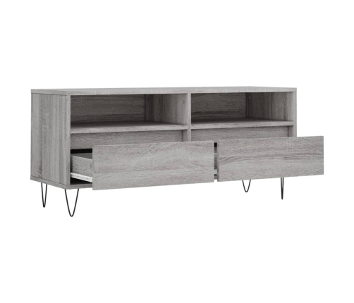 Mueble de TV madera contrachapada gris Sonoma 100x34,5x44,5 cm