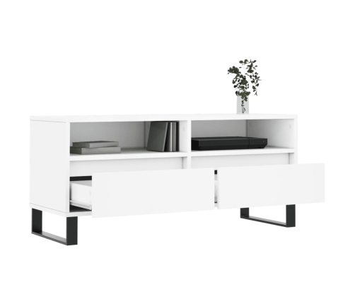 Mueble para TV madera contrachapada blanco 100x34,5x44,5 cm