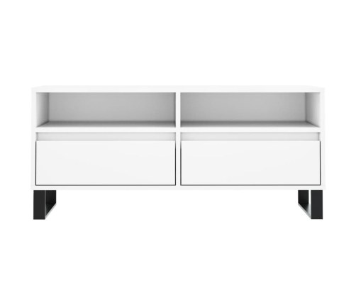 Mueble para TV madera contrachapada blanco 100x34,5x44,5 cm