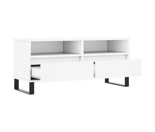 Mueble para TV madera contrachapada blanco 100x34,5x44,5 cm