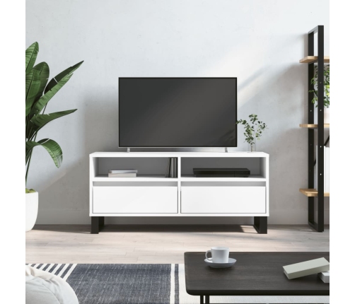 Mueble para TV madera contrachapada blanco 100x34,5x44,5 cm