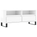 Mueble de TV madera contrachapada blanco brillo 100x34,5x44,5cm