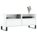 Mueble de TV madera contrachapada blanco brillo 100x34,5x44,5cm