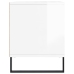 Mueble de TV madera contrachapada blanco brillo 100x34,5x44,5cm