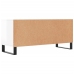 Mueble de TV madera contrachapada blanco brillo 100x34,5x44,5cm