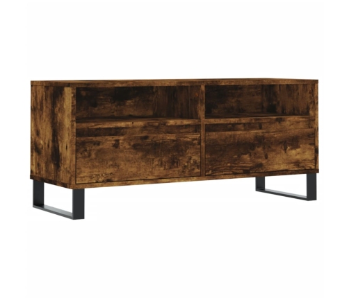 Mueble de TV madera contrachapada roble ahumado 100x34,5x44,5cm