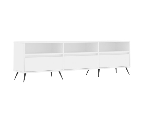 Mueble de TV madera contrachapada blanco 150x30x44,5 cm