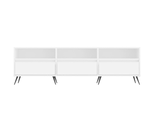 Mueble de TV madera contrachapada blanco 150x30x44,5 cm