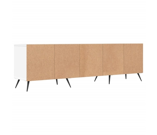 Mueble de TV madera contrachapada blanco 150x30x44,5 cm