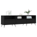 Mueble de TV madera contrachapada negro 150x30x44,5 cm