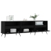 Mueble de TV madera contrachapada negro 150x30x44,5 cm