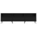 Mueble de TV madera contrachapada negro 150x30x44,5 cm