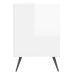 Mueble de TV madera contrachapada blanco brillo 150x30x44,5 cm