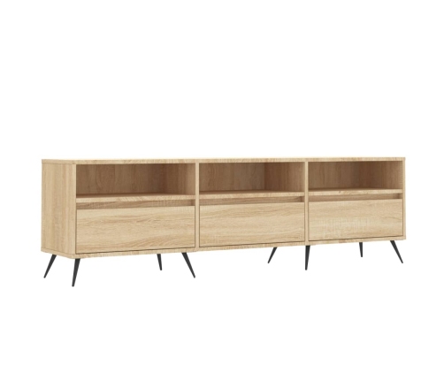 Mueble de TV madera contrachapada roble Sonoma 150x30x44,5 cm