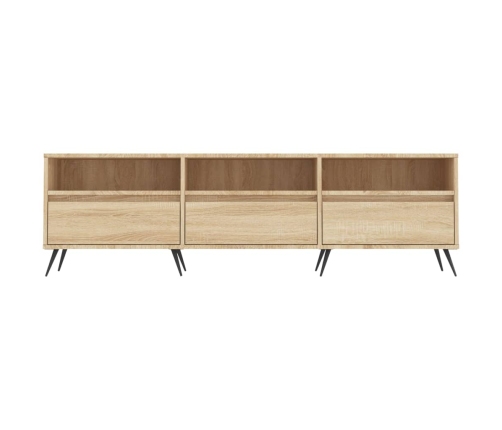 Mueble de TV madera contrachapada roble Sonoma 150x30x44,5 cm