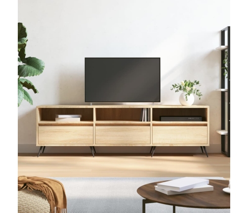 Mueble de TV madera contrachapada roble Sonoma 150x30x44,5 cm