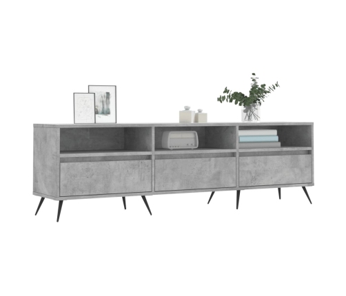 vidaXL Mueble de TV madera contrachapada gris hormigón 150x30x44,5 cm