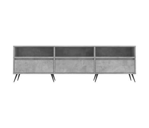 vidaXL Mueble de TV madera contrachapada gris hormigón 150x30x44,5 cm