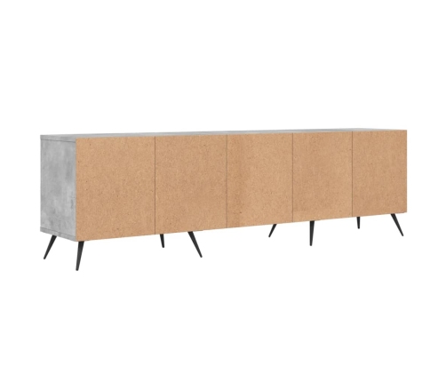 vidaXL Mueble de TV madera contrachapada gris hormigón 150x30x44,5 cm